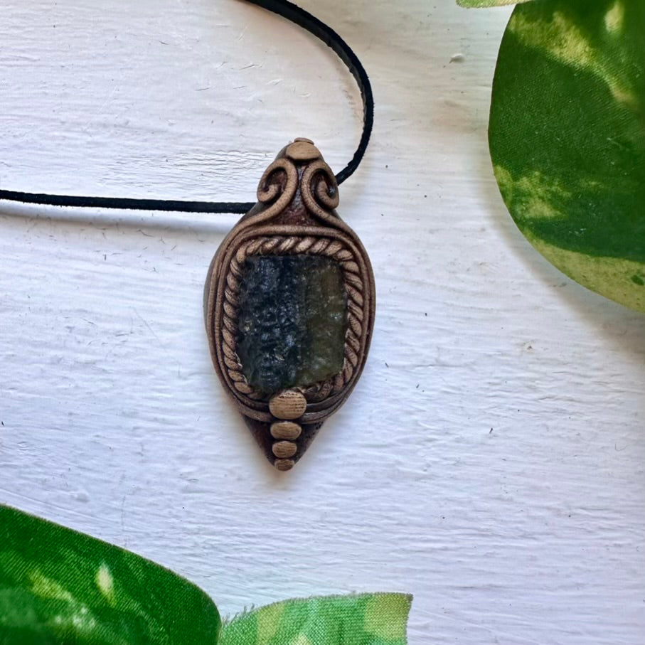 Moldavite Handmade Necklace - FairyGardenGlow