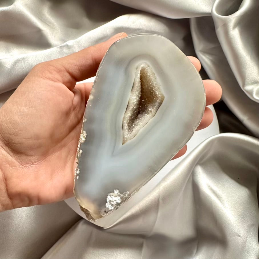 Agate Geode / Large - Unique - FairyGardenGlow