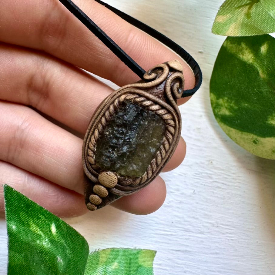 Moldavite Handmade Necklace - FairyGardenGlow