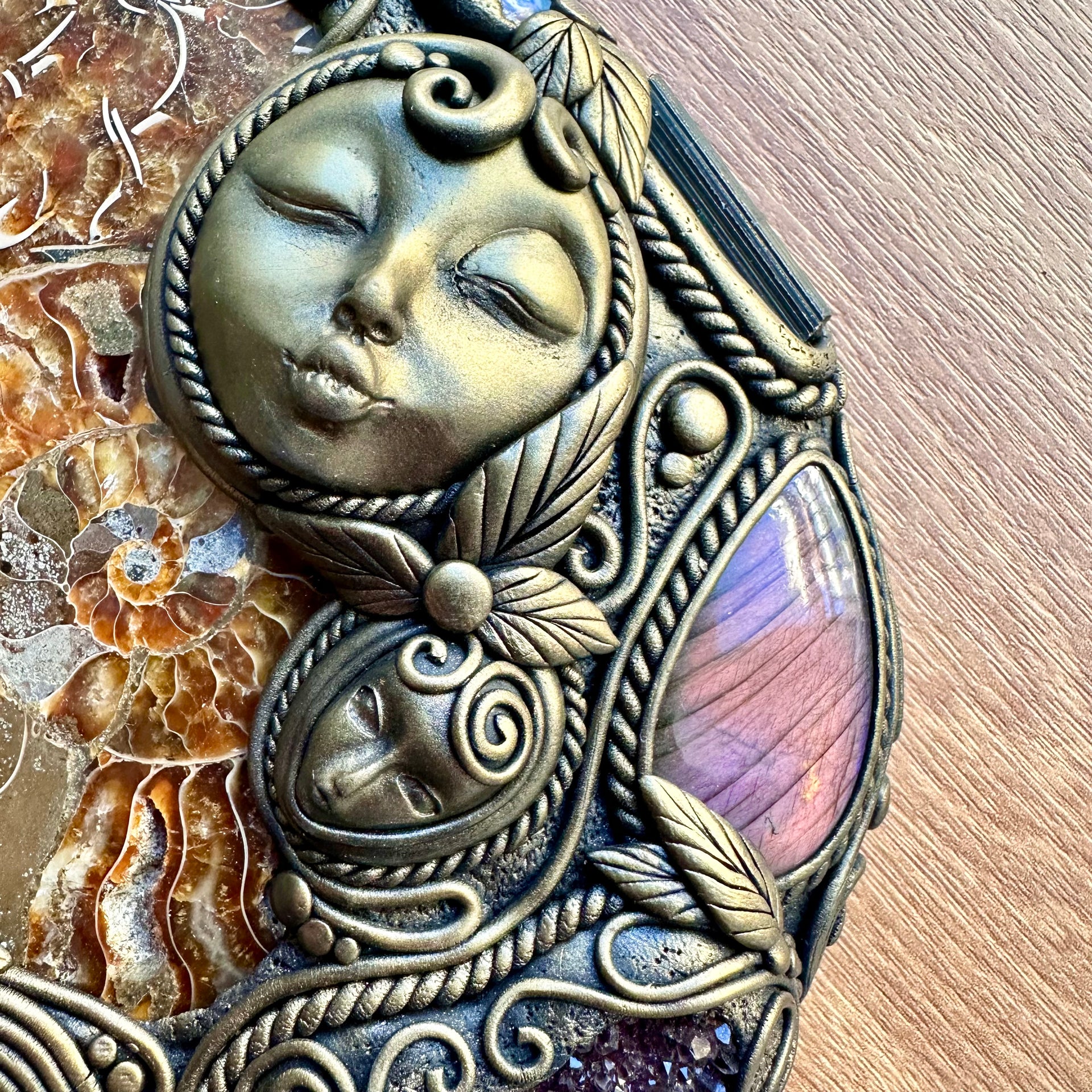 Goddess Meditation Enchanter Tool, Handmade Goddess Spiritual Tool, Crystal Home Decor - FairyGardenGlow