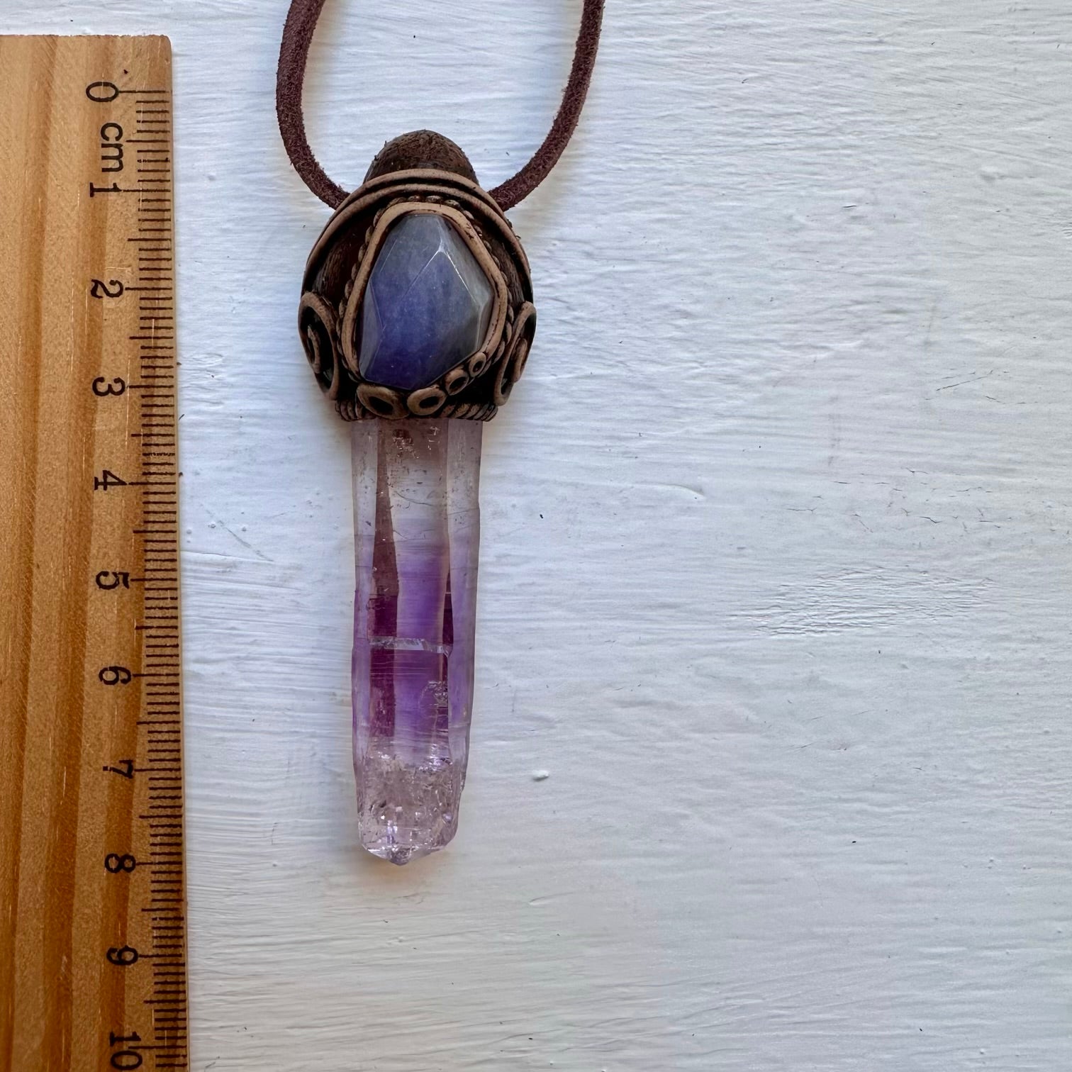 Vera Cruz Amethyst and Tanzanite Pendant Necklace - FairyGardenGlow