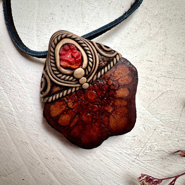 Ayahuasca and Vanadinite Necklace - FairyGardenGlow