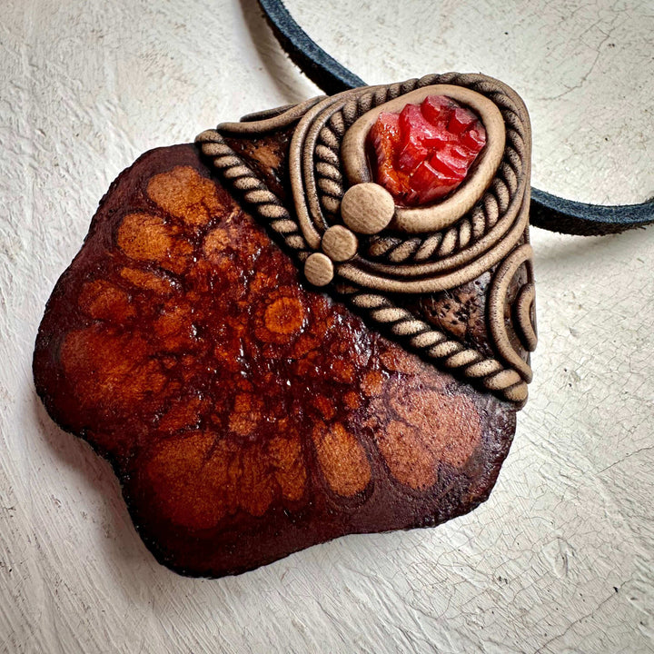 Ayahuasca and Vanadinite Necklace - FairyGardenGlow