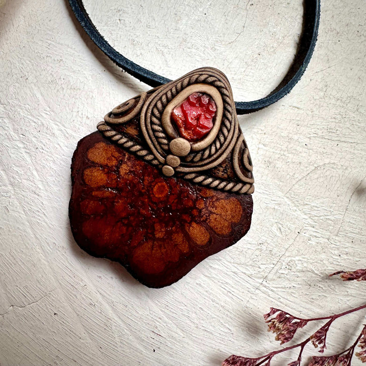 Ayahuasca and Vanadinite Necklace - FairyGardenGlow