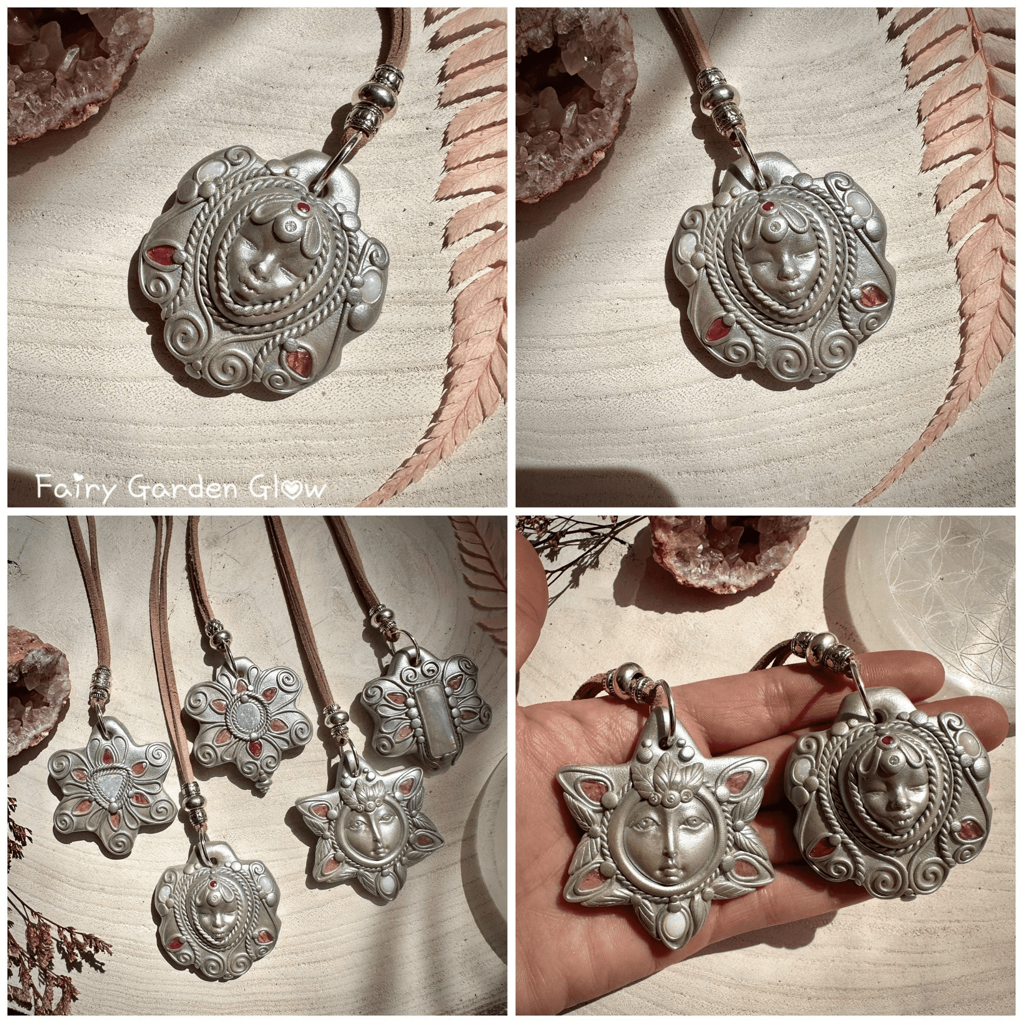 Pink Tourmaline Australian Opal Ruby and Diamond Goddess Necklace - FairyGardenGlow
