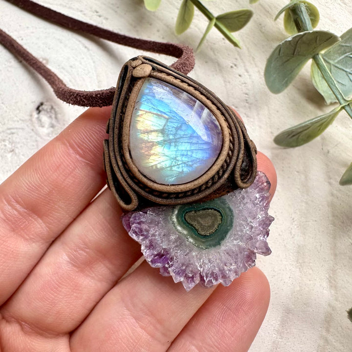 Crystal necklace designed for intuition calm and emotional balance