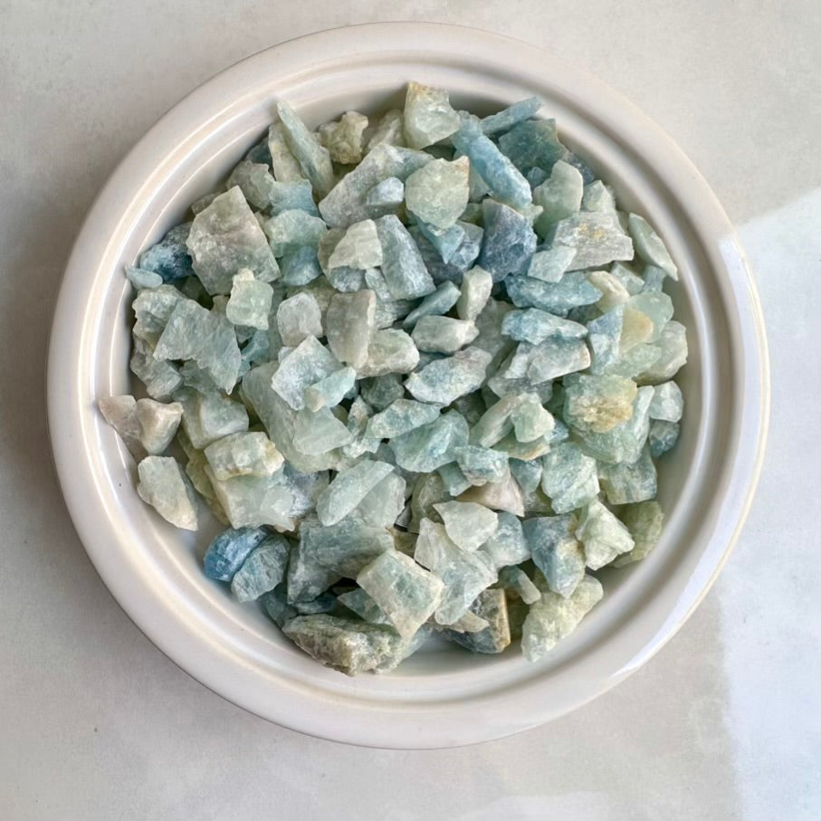 Raw Aquamarine stones from Brazil