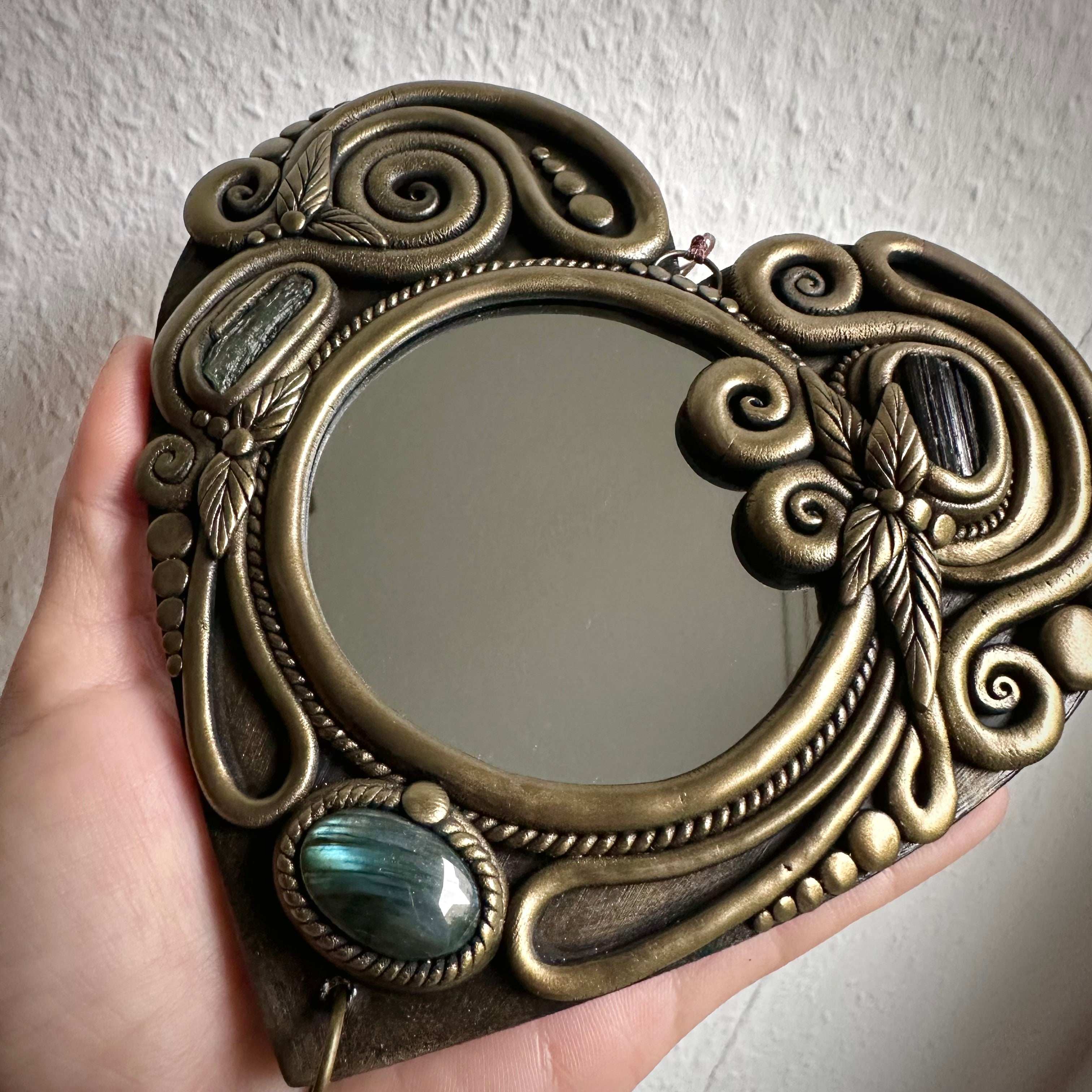 Crystal Mirror Wall Hanging - 21 cm - FairyGardenGlow