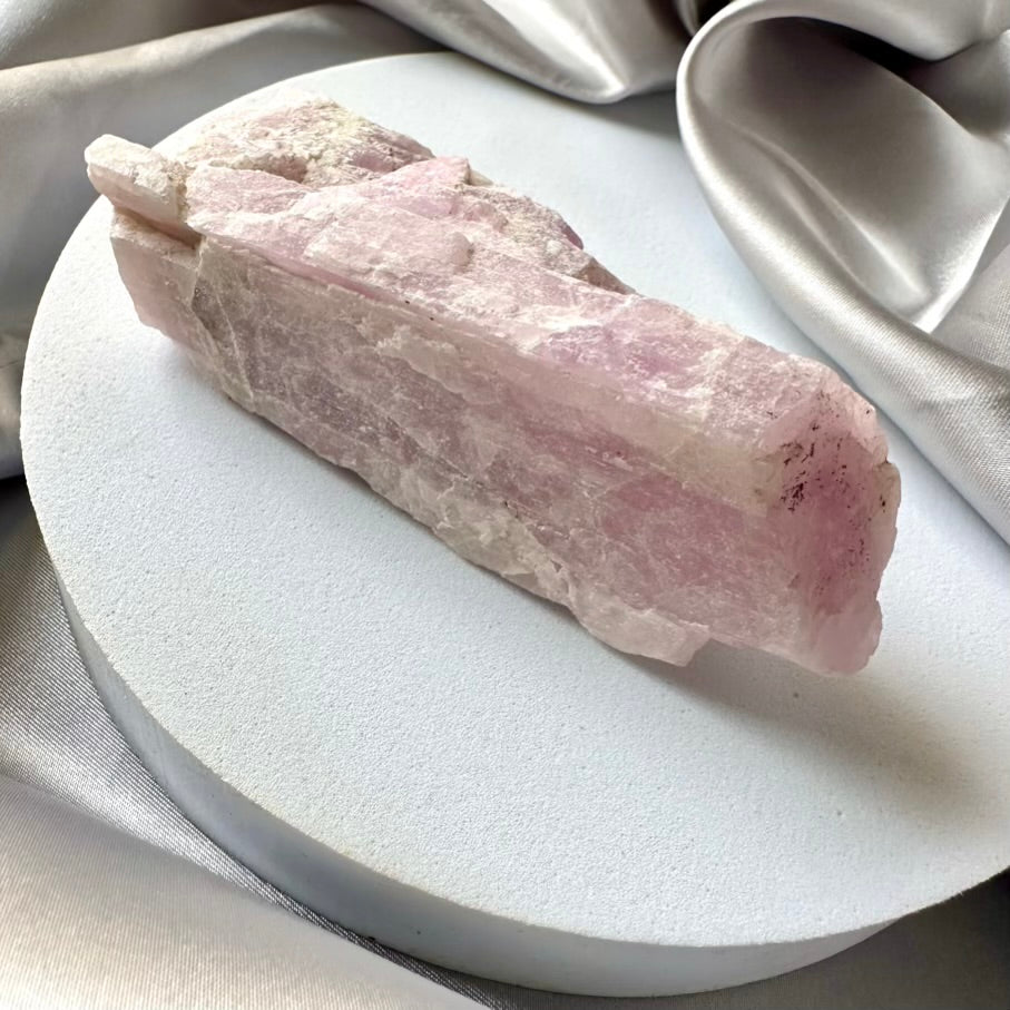 Raw Kunzite Crystal / Large - Unique - FairyGardenGlow