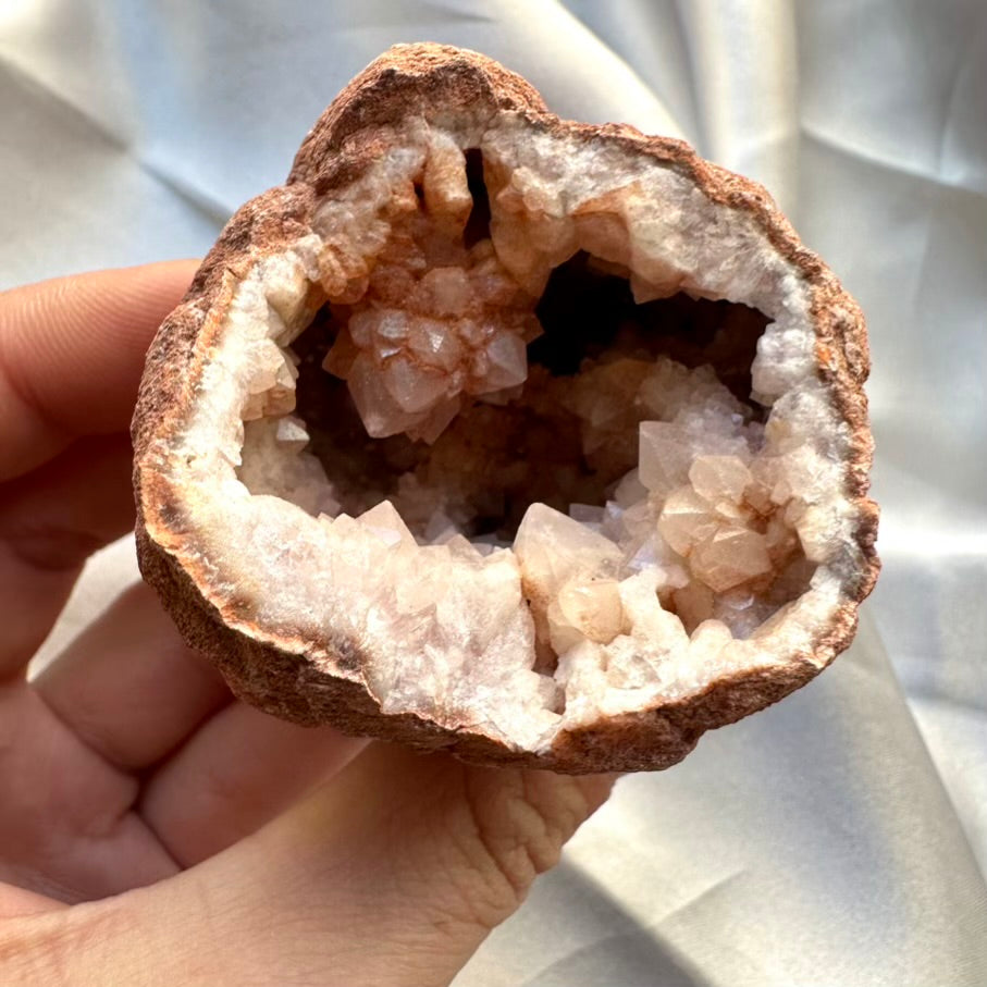 Pink Amethyst Geode Crystal - Unique / Raw Amethyst Stone (03) - FairyGardenGlow