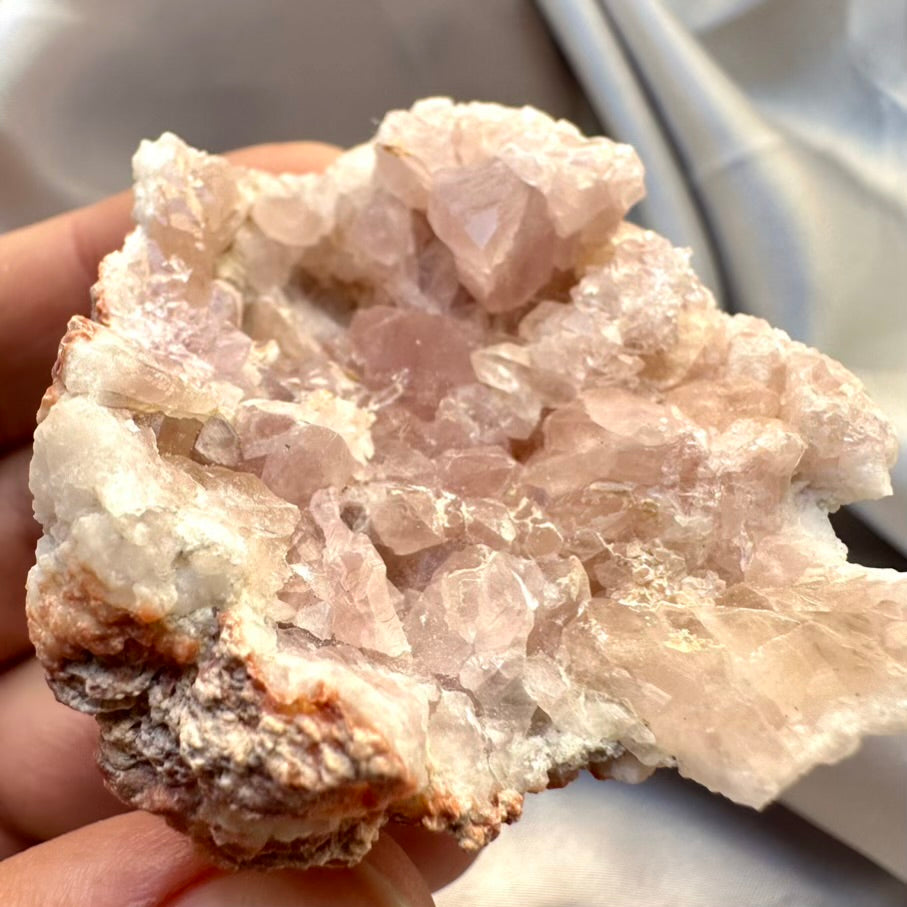 Pink Amethyst Crystal - Unique, Amethyst Crystal Geode (02) - FairyGardenGlow