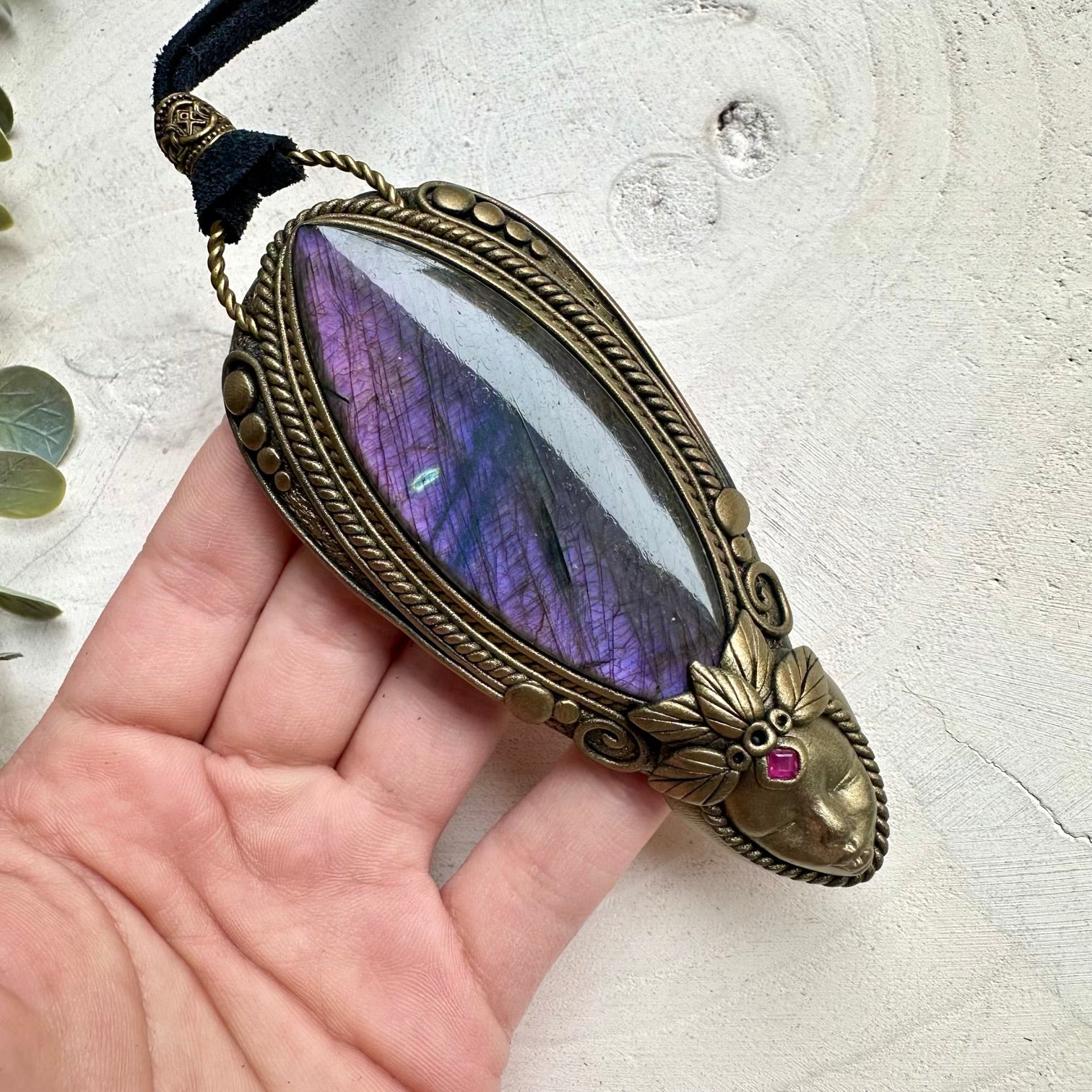 Crystal necklace designed for feminine power and transformation
