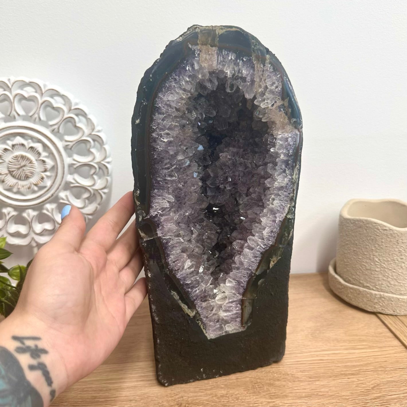 Amethyst Cathedral - 7.40 Kg, Natural Large Amethyst Crystal Home Decor