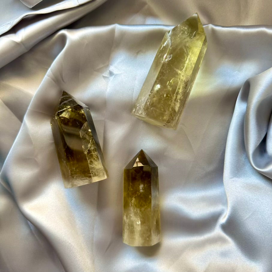 Citrine Tower - Polished Citrine Point - FairyGardenGlow