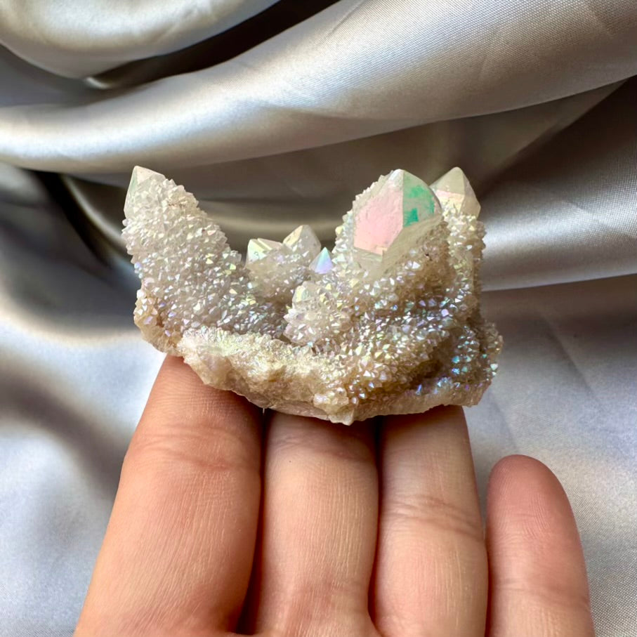 Angel Aura Spirit Quartz Cluster - Unique