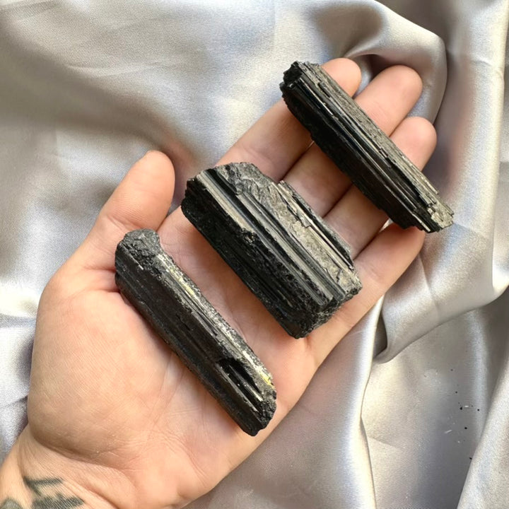 Black Tourmaline Crystal - Raw Tourmaline Stone - Healing Crystals - FairyGardenGlow