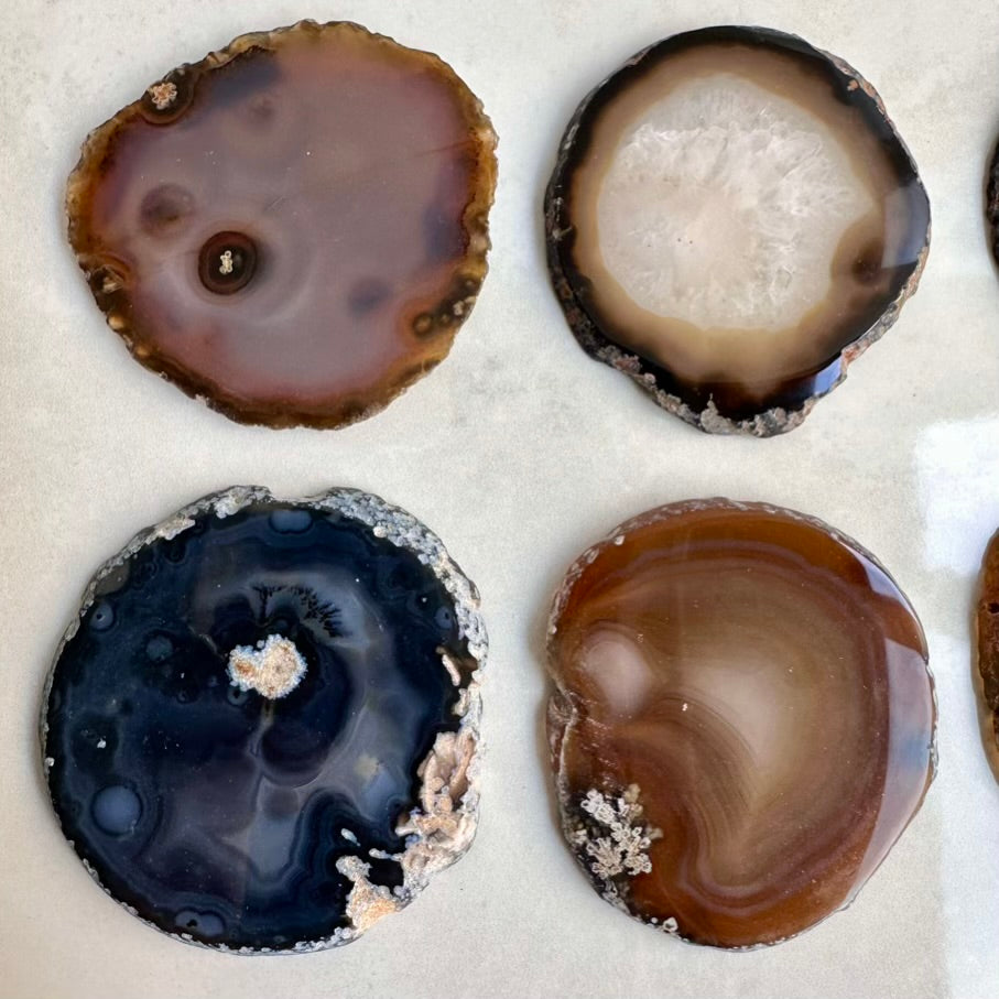 Unique natural Agate slice with banded patterns