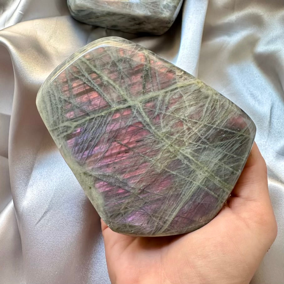 Labradorite Free Form - Purple Flash - Unique - FairyGardenGlow
