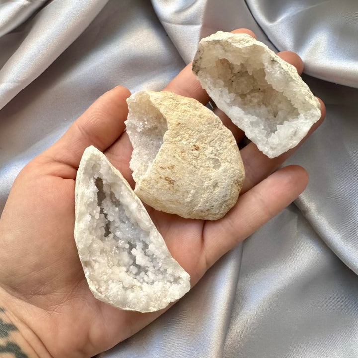 Quartz Geode - Natural Raw Quartz Stone - FairyGardenGlow