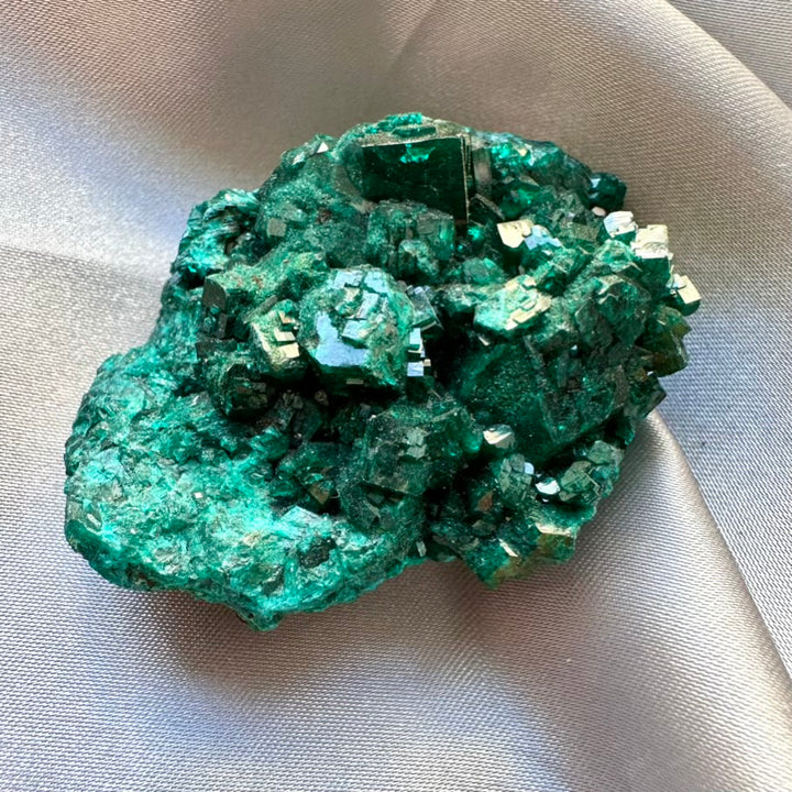 Dioptase Crystal- Unique / Dioptase Cluster, Raw Mineral Specimen - FairyGardenGlow