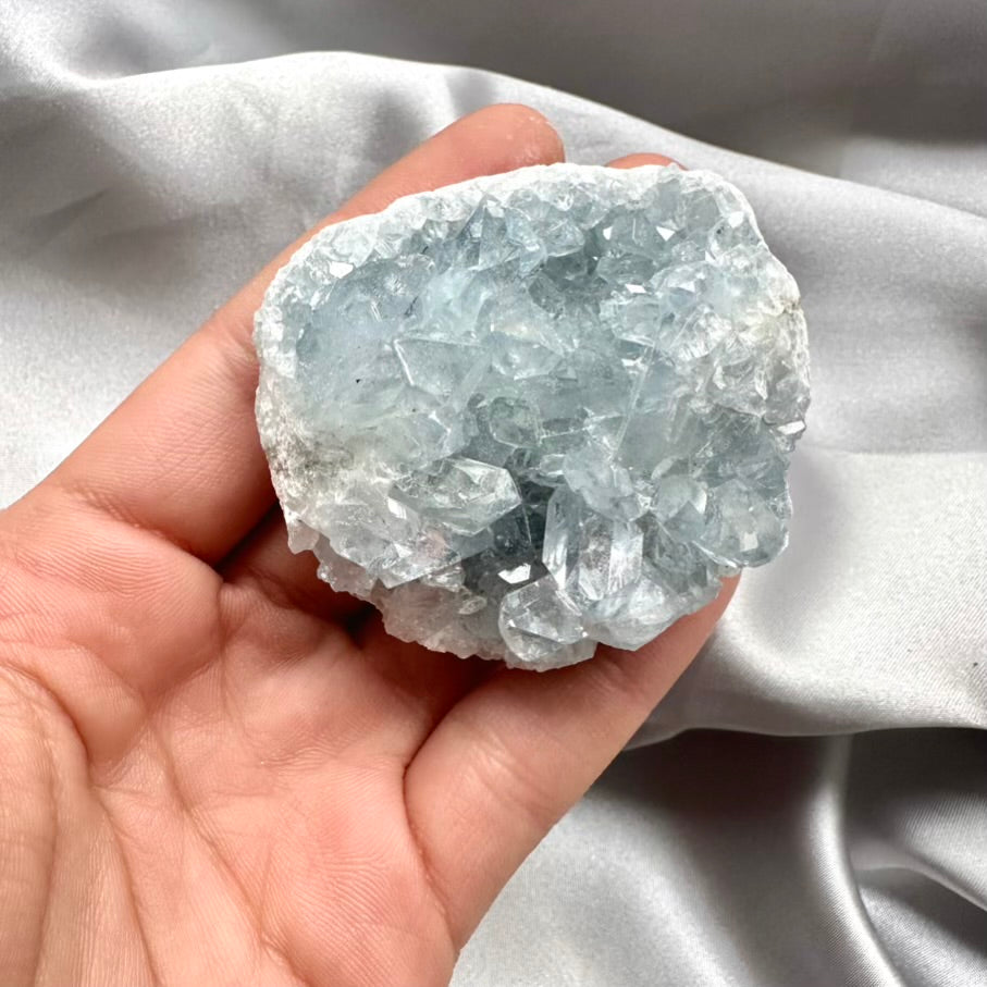 Celestite Crystal Cluster A Quality - Unique (01) - FairyGardenGlow