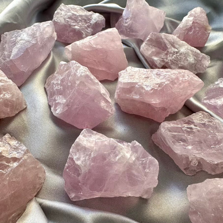 Lavender Quartz Raw Stone - 3 pieces set - FairyGardenGlow