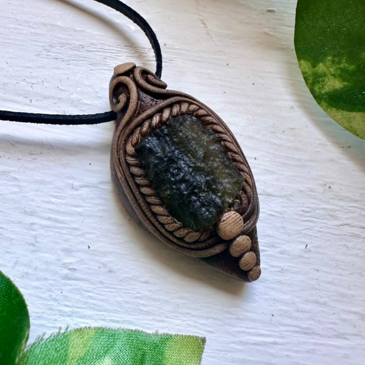 Moldavite Handmade Necklace - FairyGardenGlow