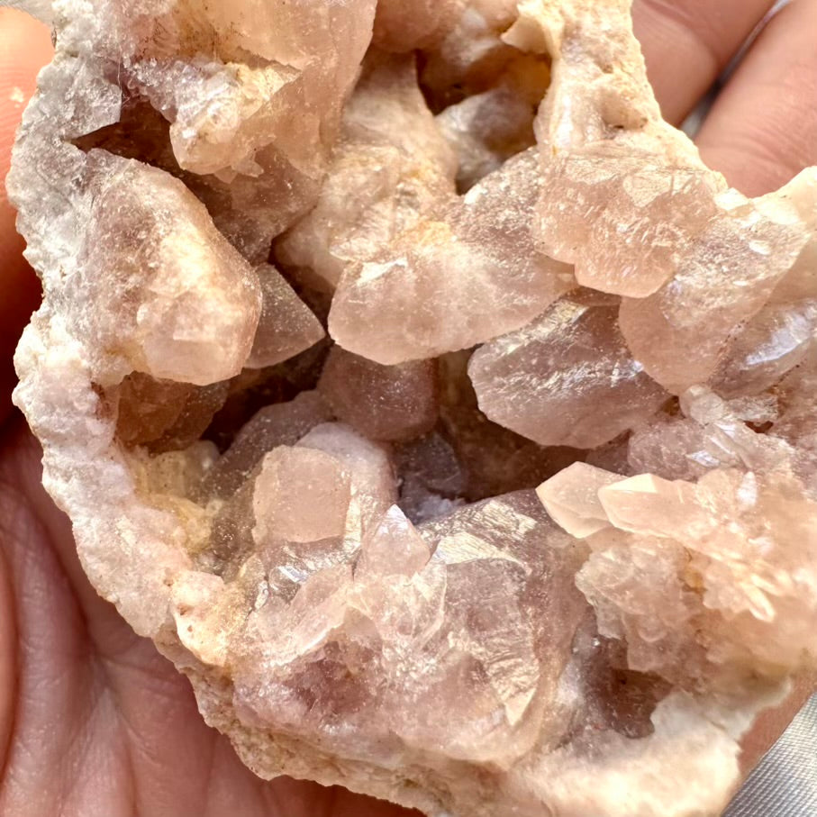 Pink Amethyst Geode - Unique, Pink Amethyst Raw Crystal (01) - FairyGardenGlow