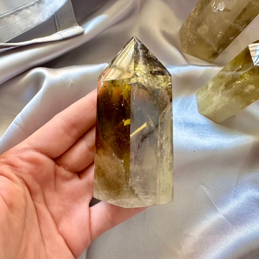 Citrine Tower - Polished Citrine Point - FairyGardenGlow