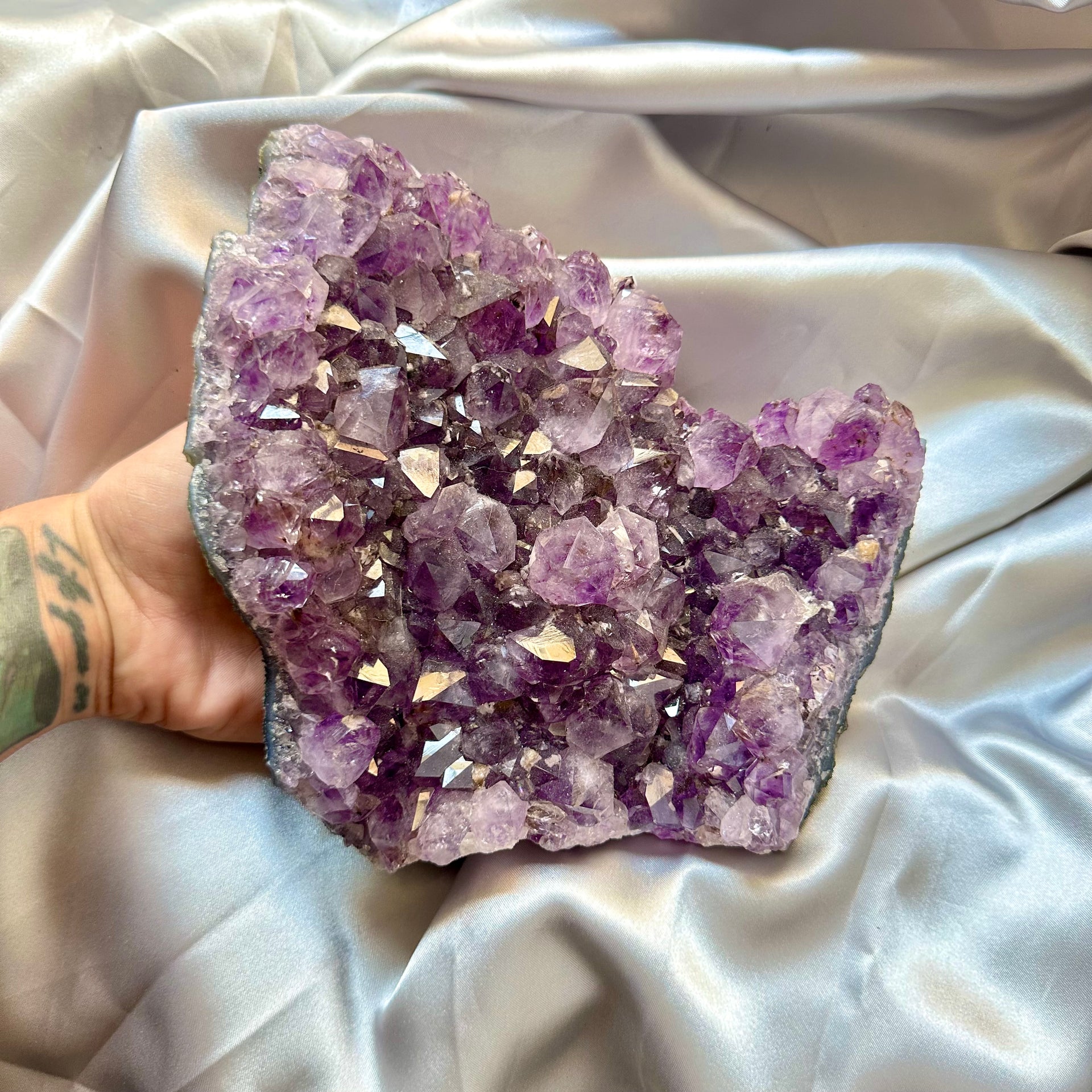 XL Amethyst Cluster - Brazilian Amethyst - Unique - FairyGardenGlow