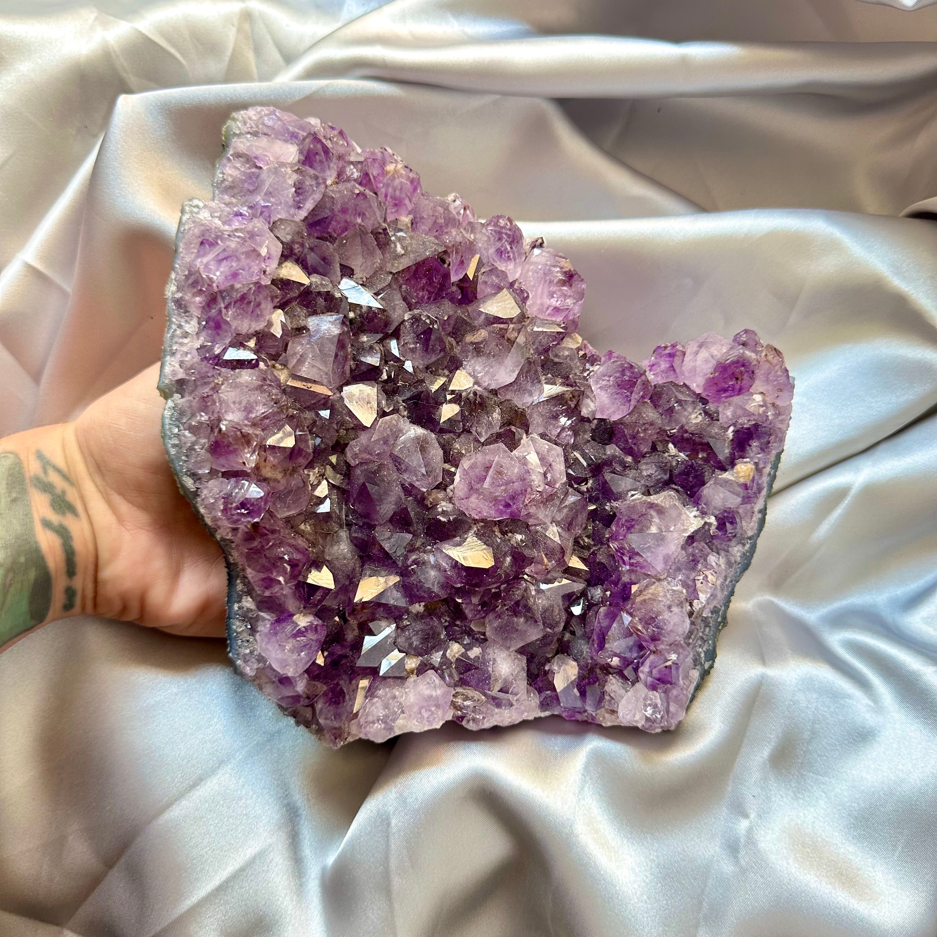 XL Amethyst Cluster - Brazilian Amethyst - Unique - FairyGardenGlow