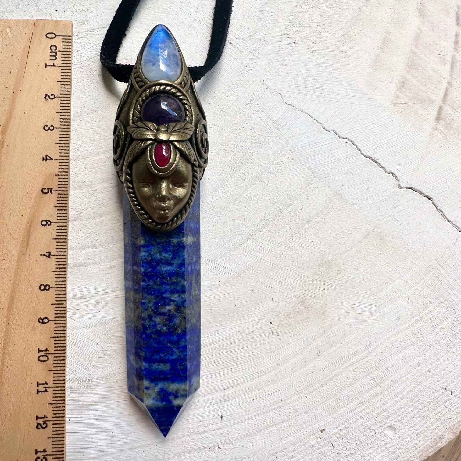 Spiritual wand necklace for intuition, wisdom and emotional balance