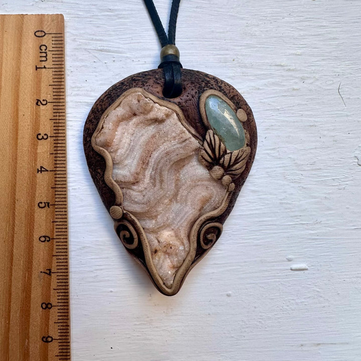 Chalcedony Rose and Aquamarine Necklace - FairyGardenGlow