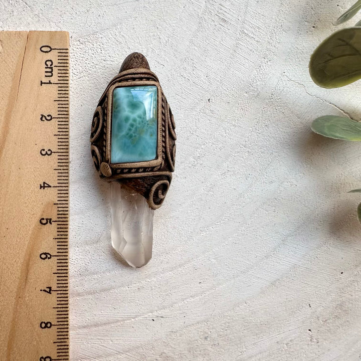 Crystal necklace designed for calm emotional healing and clarity