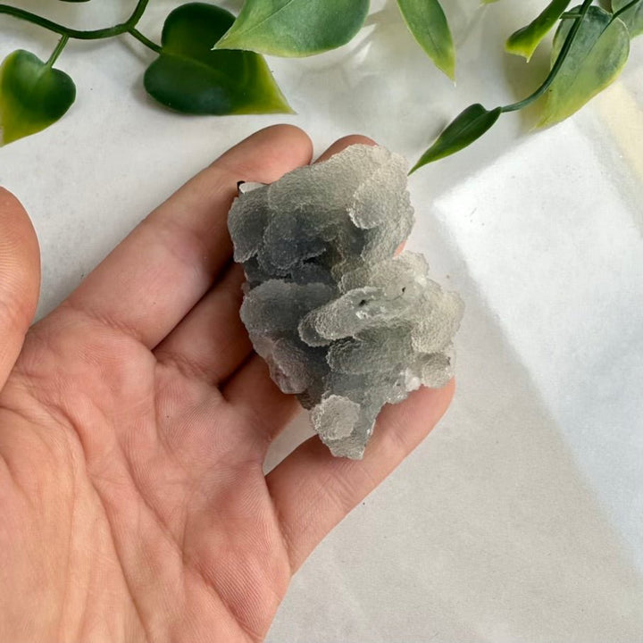 Grey Chalcedony Cluster – Unique Natural Mineral Specimen for Calm, Balance & Grounding Energy FairyGardenGlow