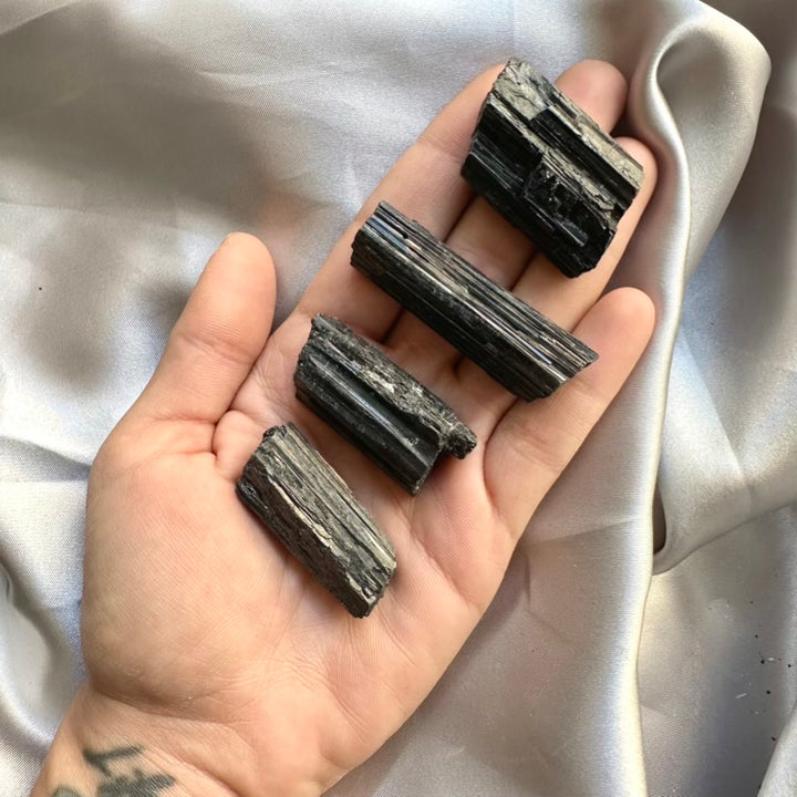 Black Tourmaline Crystal - Raw Tourmaline Stone - Healing Crystals - FairyGardenGlow