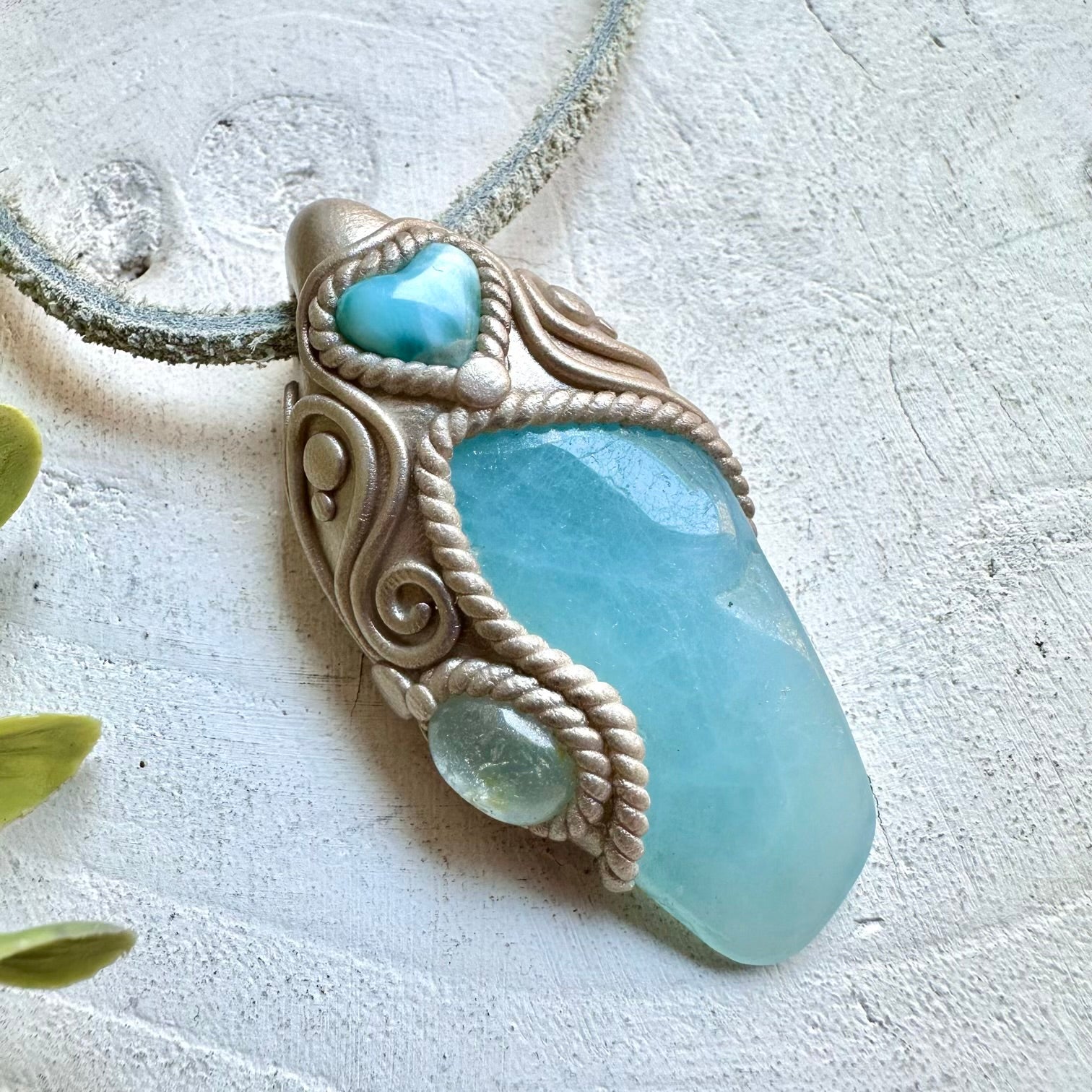 Spiritual crystal necklace boho talisman for calm and emotional balance