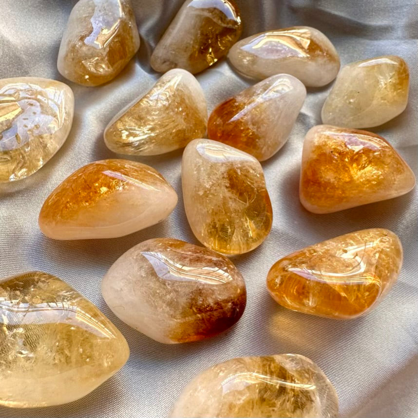 Citrine Stone, Polished Healing Crystal - FairyGardenGlow