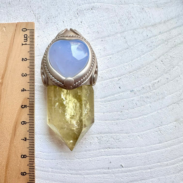 Healing stone necklace crystal talisman for emotional balance and focus