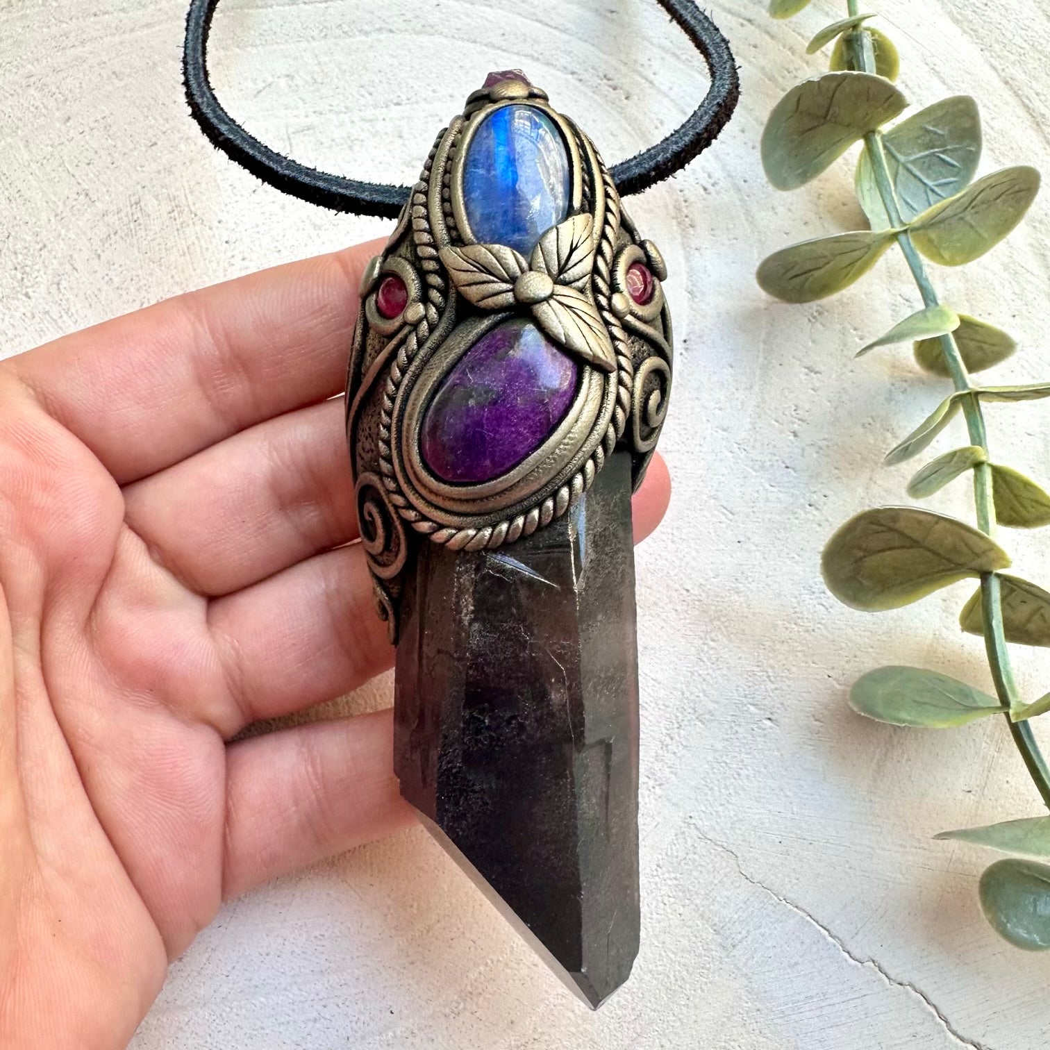 Energy healing crystal necklace for transformation