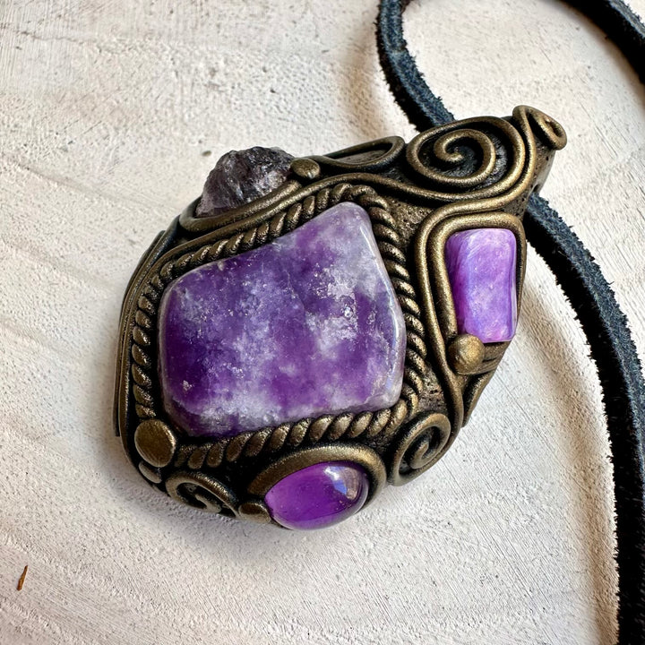 Handmade talisman necklace for emotional healing and clarity
