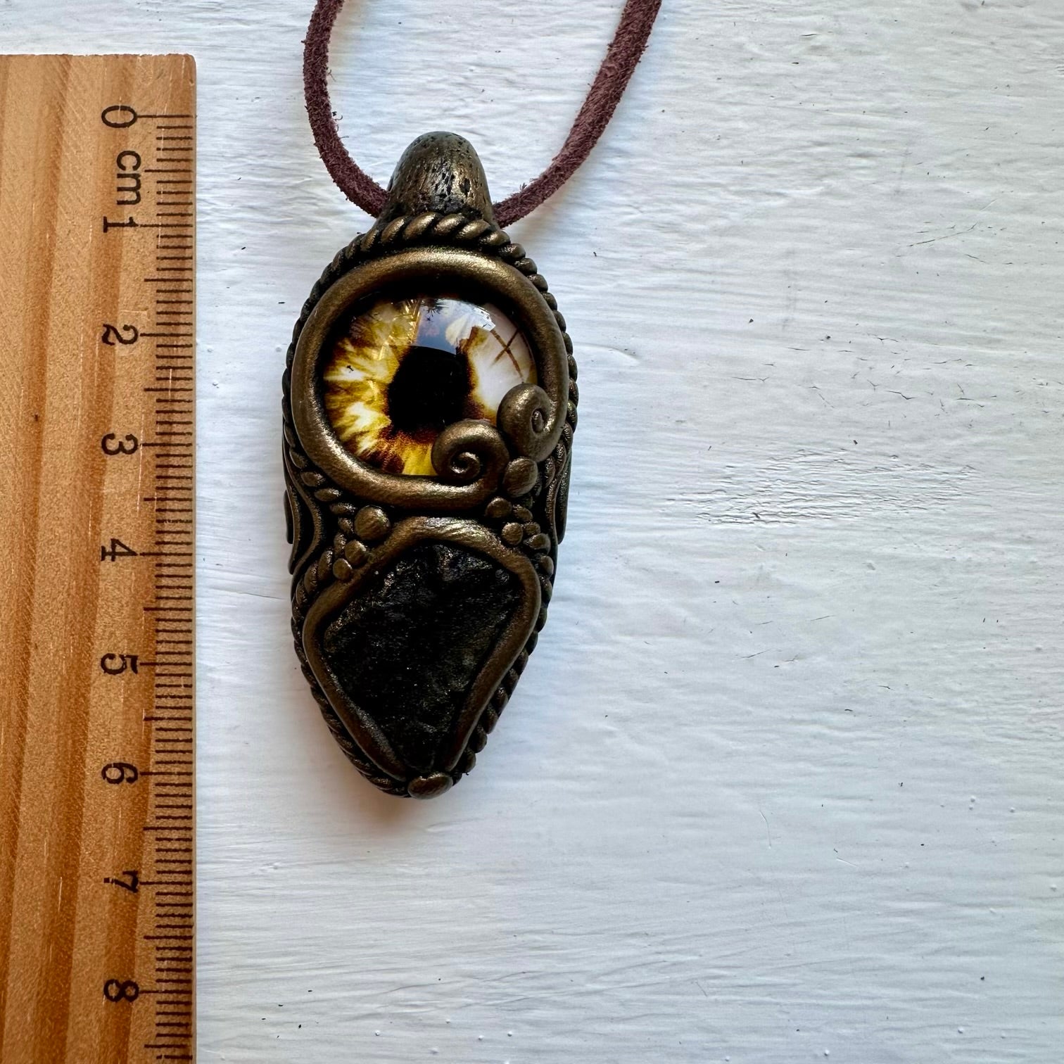 Moldavite Eye Necklace - FairyGardenGlow
