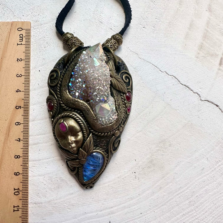 Healing crystal goddess jewelry inspired by divine feminine energy