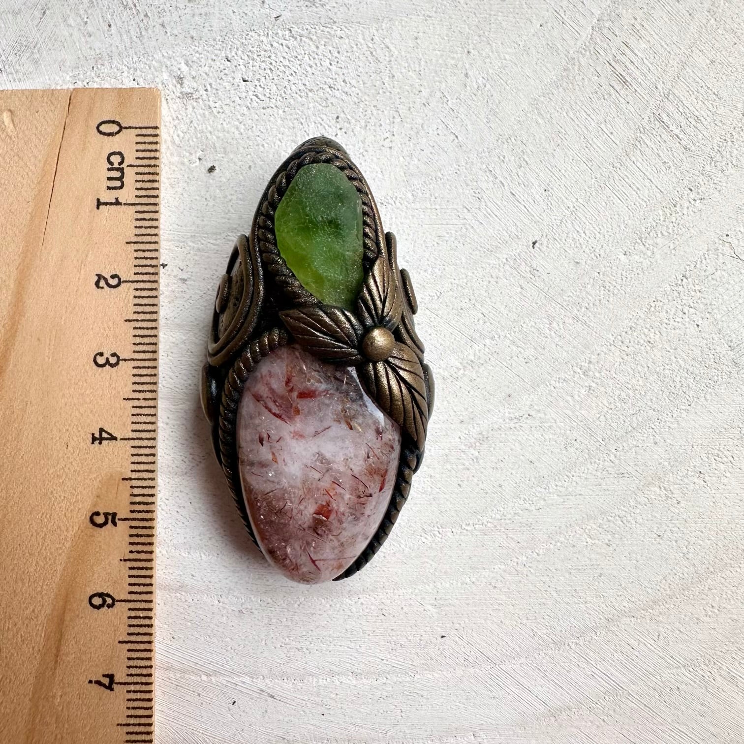 Spiritual jewelry necklace handcrafted with healing crystals for witches, healers, and fantasy jewelry lovers.