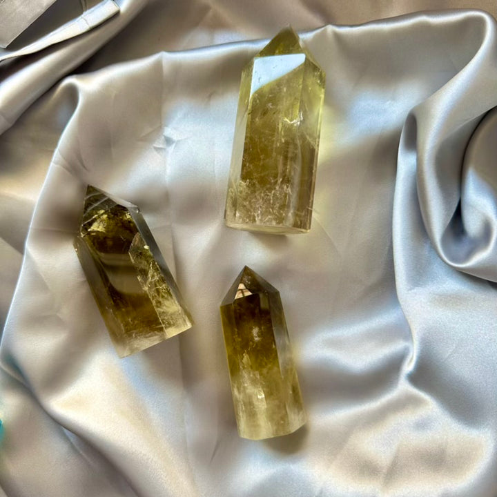 Citrine Tower - Polished Citrine Point - FairyGardenGlow