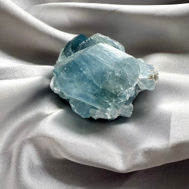 Celestite Cluster / Deep Sky Blue - Unique (04) - FairyGardenGlow
