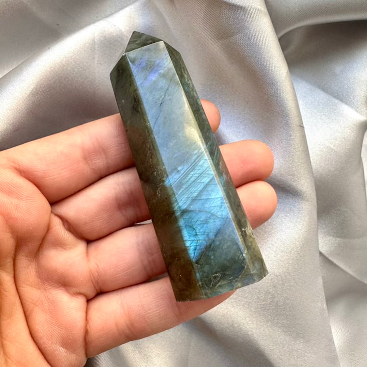Labradorite Tower - Medium - FairyGardenGlow
