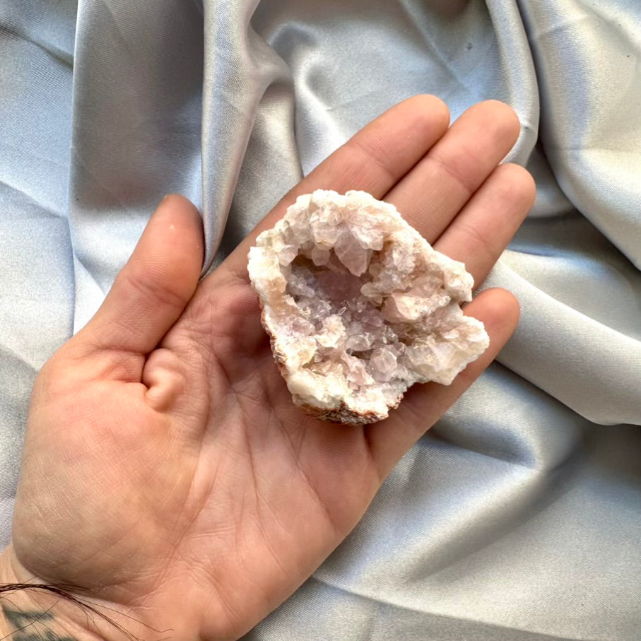 Pink Amethyst Crystal - Unique, Amethyst Crystal Geode (02) - FairyGardenGlow