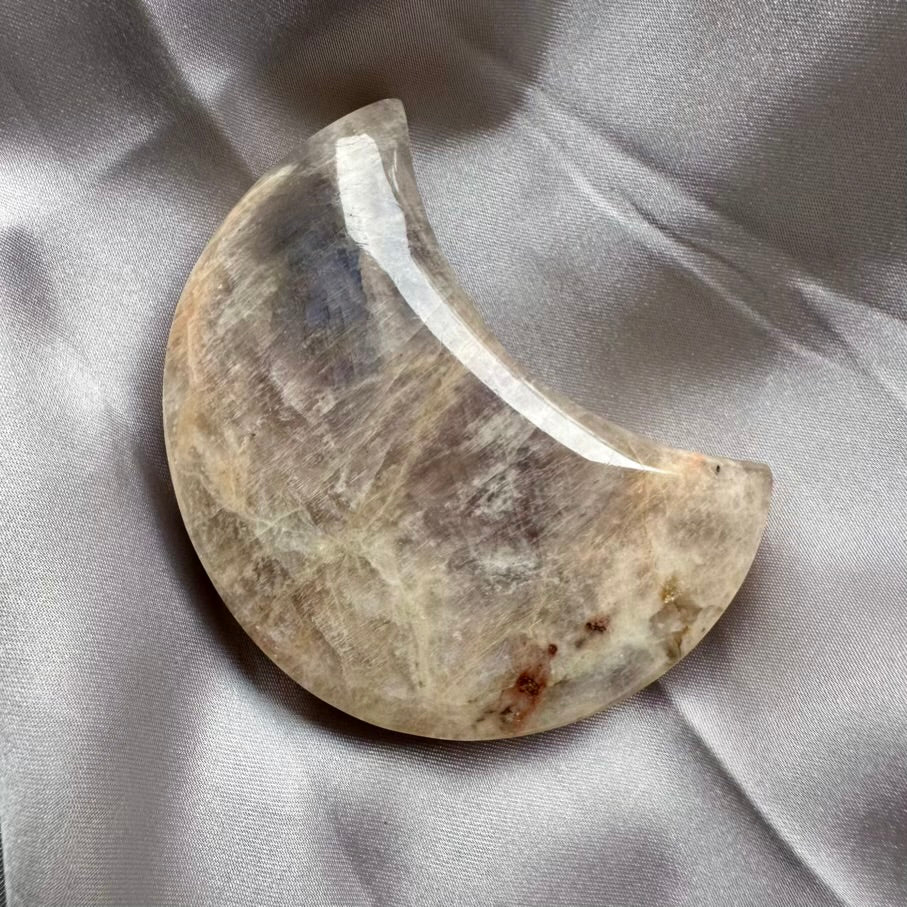 Moon Shaped Moonstone Crystal - Unique (02)