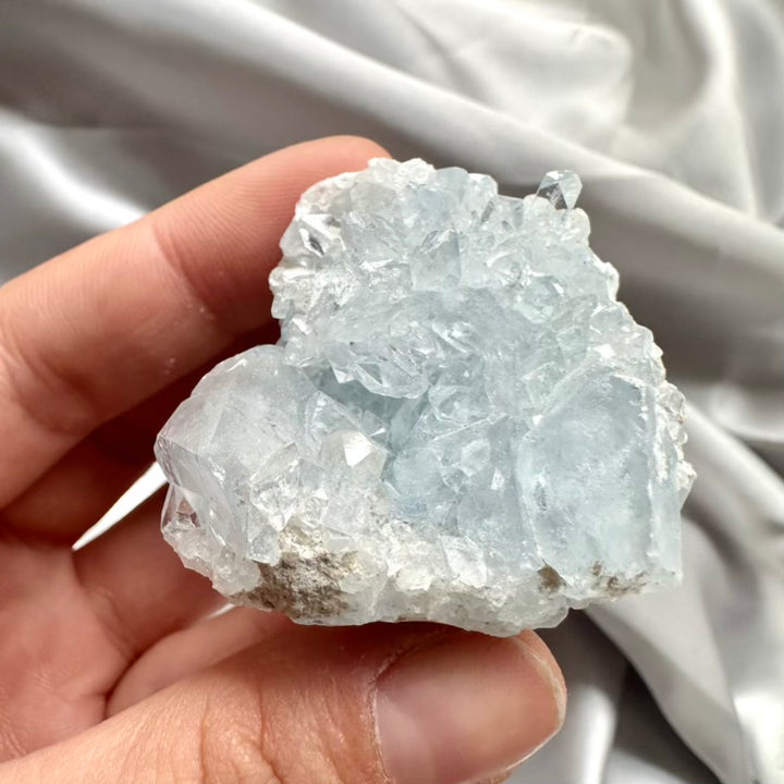 Celestite Crystal Cluster - Unique (02) - FairyGardenGlow